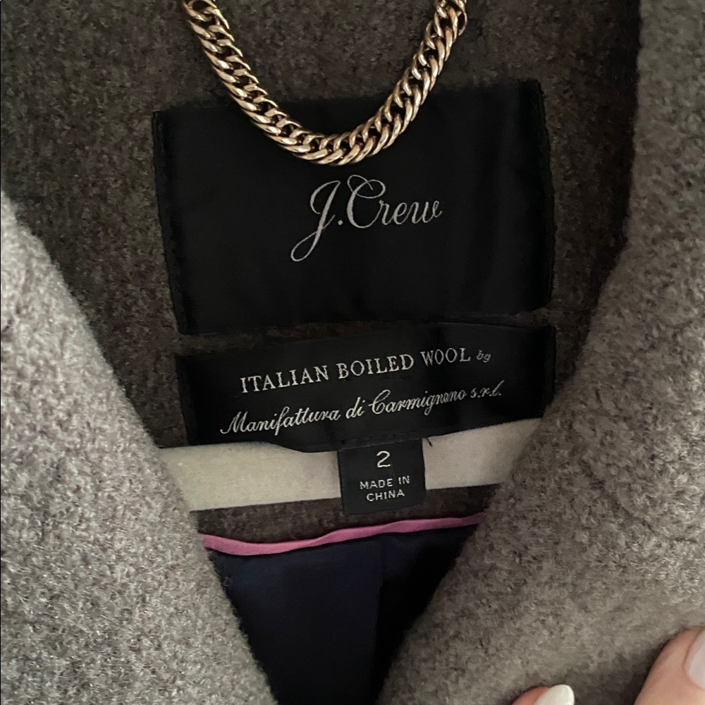 J. Crew Italian Boiled Wool Coat in Green - Picture 3 of 8